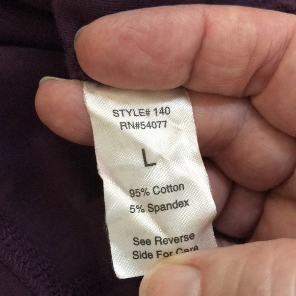 CABI Women’s Top Dark Plum Size L Ruched middle seam and Sleeves Bodycon - Picture 9 of 9